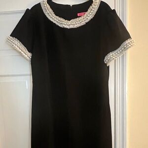 Betsy Johnson pearl and rhinestone trimmed dress